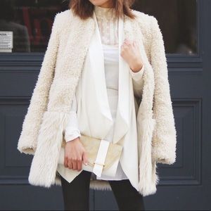 🐑 Tobi Fur Ever Fancy Coat in Ivory